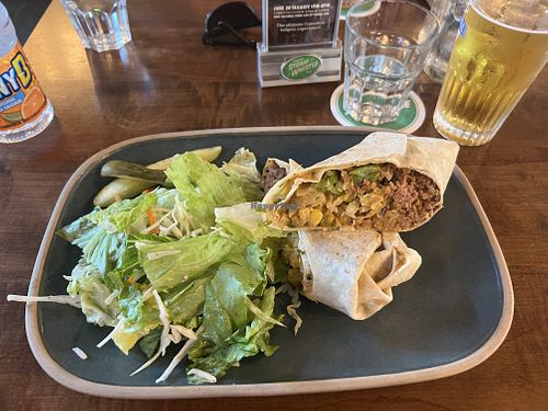 Vegan burritoos  at Steam Whistle Brewing in Toronto