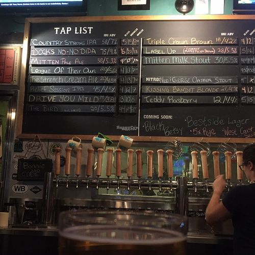 awesome selection of local microbrews at The Mitten Brewing Co in Grand Rapids