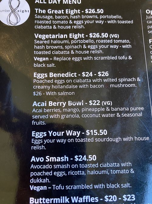   at Number Eight Cafe in Cheviot