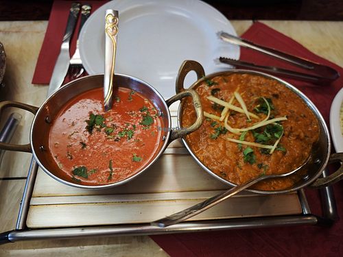 Sauce for tandoori and baingan bharta at Namaste Indisches Restaurant in Regensburg