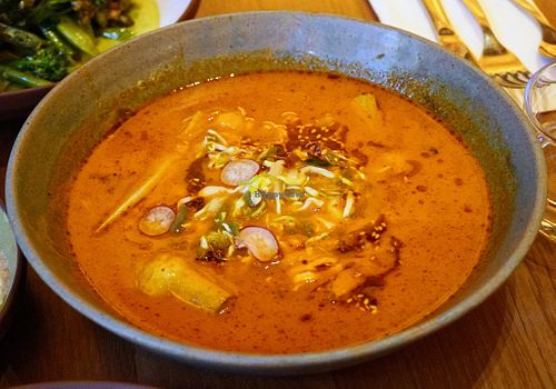 artichoke pozole at Mallow - Canary Wharf in East London
