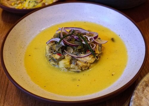 artichoke pineapple ceviche at Mallow - Canary Wharf in East London