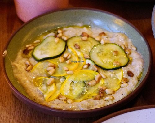 burnt courgette at Mallow - Canary Wharf in East London