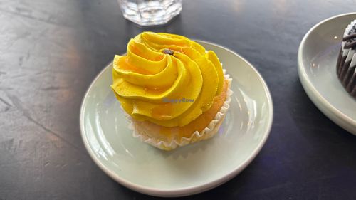 Lemon and passionfruit vanilla cupcake  at Mister Nice Guy's Bakeshop in Ascot Vale