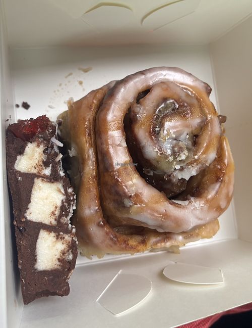 Rocky road and an apple caramel bun   at Mister Nice Guy's Bakeshop in Ascot Vale