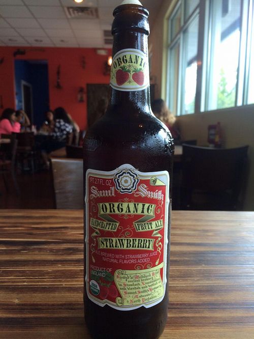 Organic strawberry ale at Southern Charm Kitchen in Gainesville
