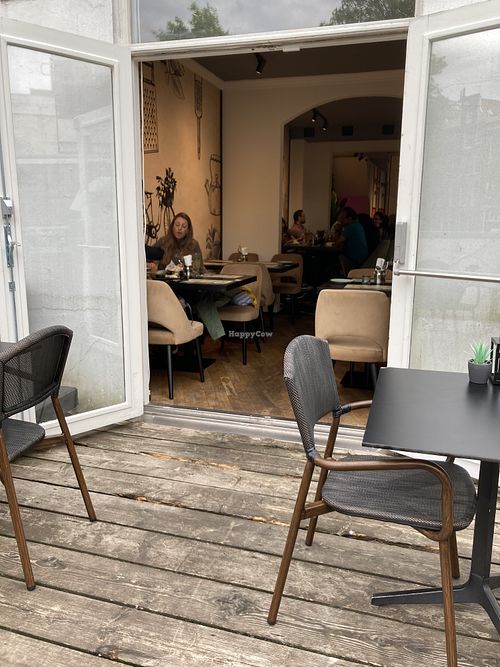 Outdoor seating front and back  at Kailash Parbat in Amsterdam