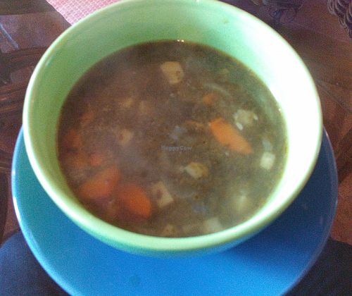 vegan soup - sorrel at Coffeehouse Frida in St Petersburg