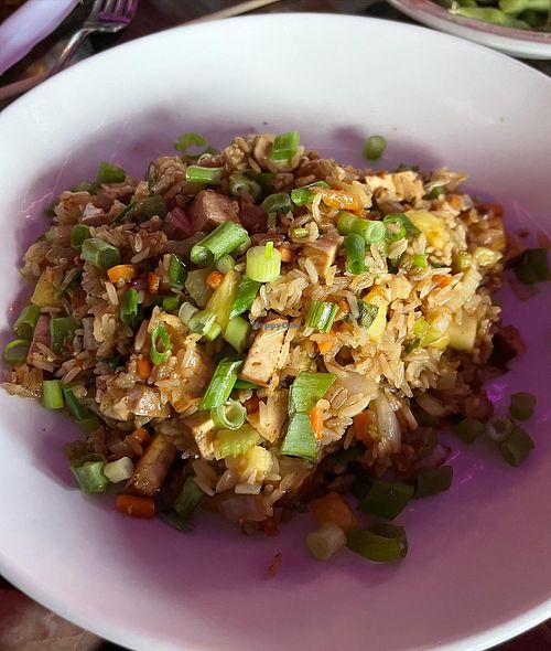 Pineapple fried rice (w/o egg) at Teak in Red Bank