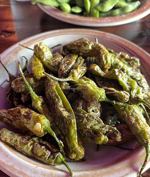 Roasted Shushing peppers  at Teak in Red Bank