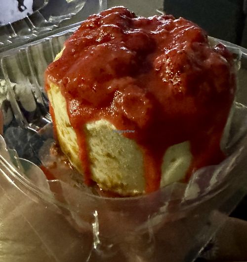 Vegan strawberry   at AJ's Cheesecakes in Durham