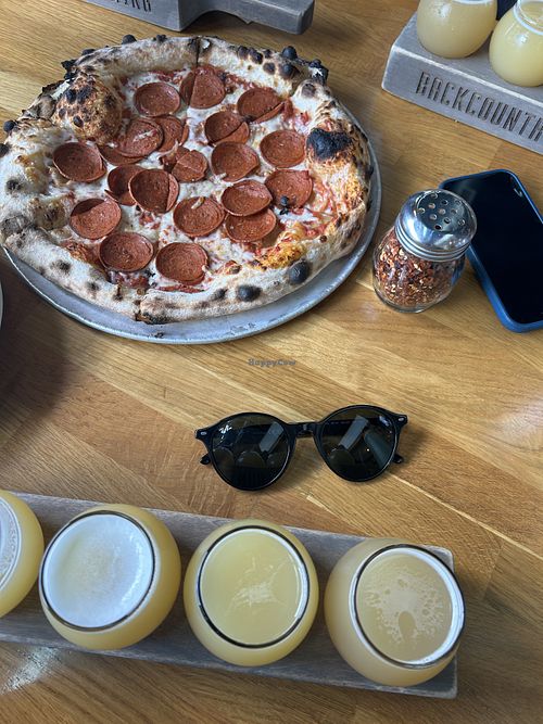 Vegan pizza!  at Backcountry Brewing in Squamish