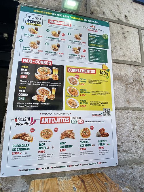 Carta, falta en la carta tosta de aguacate también vegana  at Mamataco in Burgos