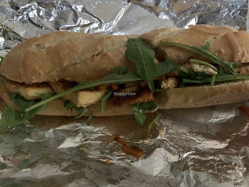 Vegan banh mi  at Owl Eyes Cafe in Buffalo