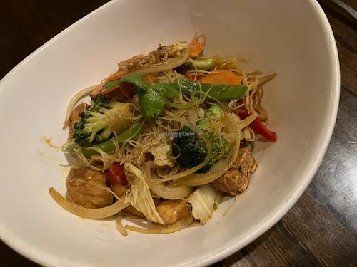 Spicy yellow noodle with tofu at Thai Basil in Collingswood