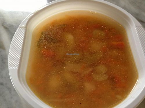 Radha vegetable soup at Radha Cuisine in Timisoara