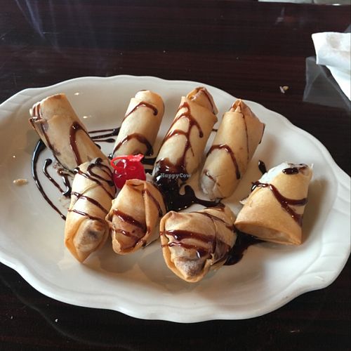 banana choc chip fried at Thai Heritage & Vegan - Nob Hill in Albuquerque