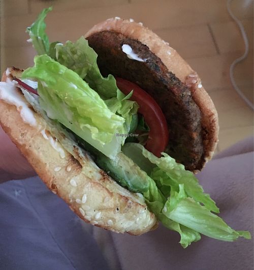B3 Veggie burger (lettuce, tomato, avocado, and veganaise) at Thai Heritage & Vegan - Nob Hill in Albuquerque