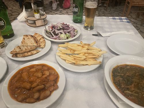 Our mezze meal  at Brouklis Grill Taverna in Corfu