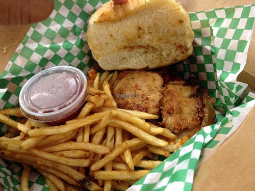 BBQ 'chicken' sandwich at Green New American Vegetarian in Tempe