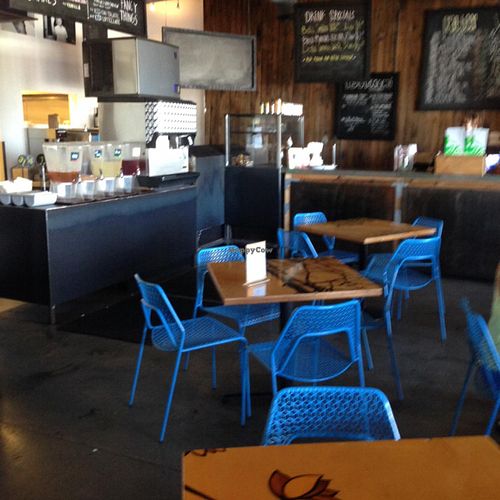 plenty of casual tables at Green New American Vegetarian in Tempe