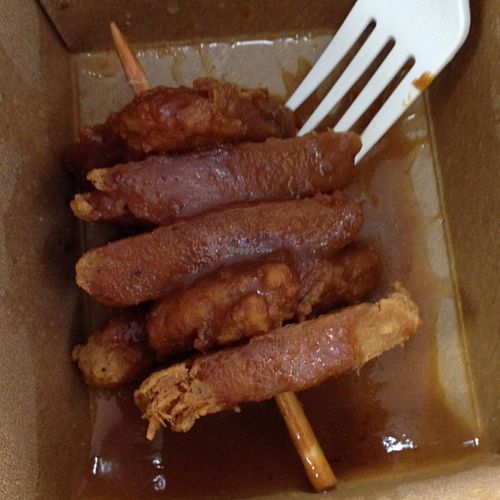 Spicy Peanut 'Chicken' appetizer  at Green New American Vegetarian in Tempe