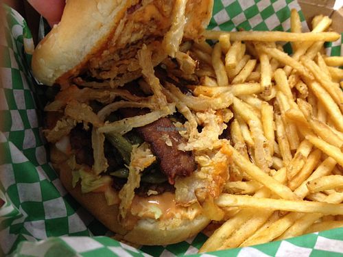 Santa Monica burger special  at Green New American Vegetarian in Tempe