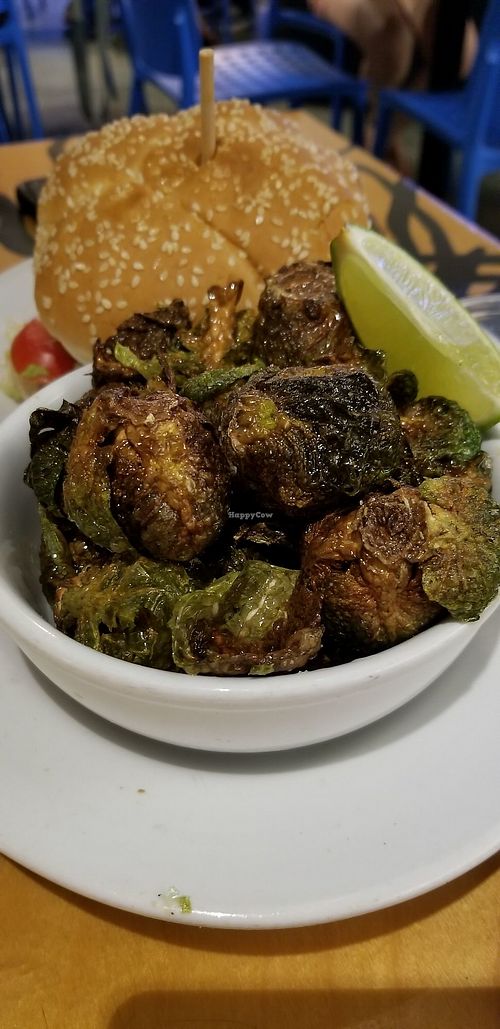 Look at those Brussels sprouts. at Green New American Vegetarian in Tempe