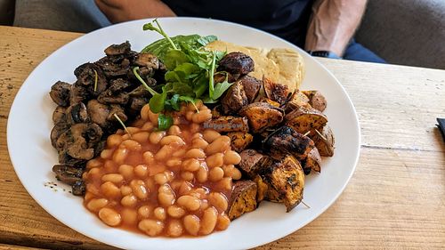 Vegan brunch at Brown Bag Cafe & Eco Shop in Skipton