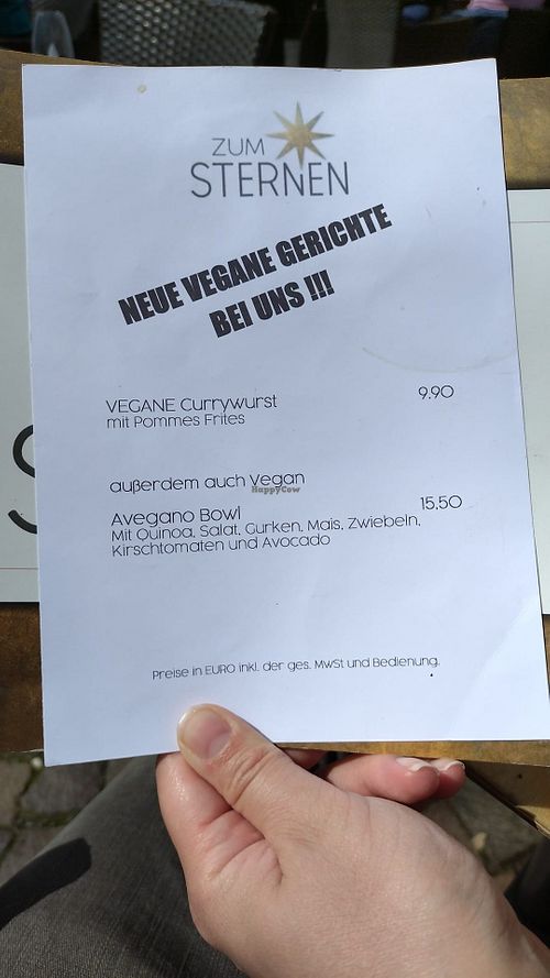 Neue vegane Gerichte  at Zum Sternen in Ettlingen