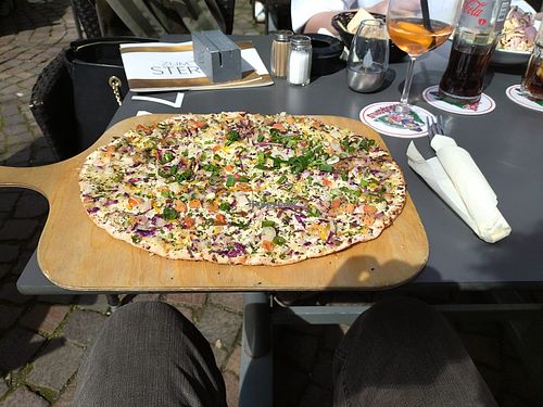 Der vegane Flammkuchen  at Zum Sternen in Ettlingen