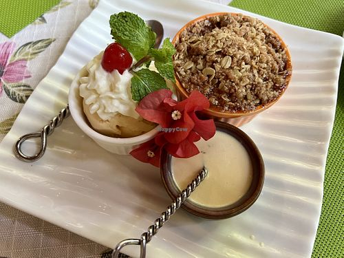 Apple crumble (vegetarian )  at Na Aroon in Bangkok