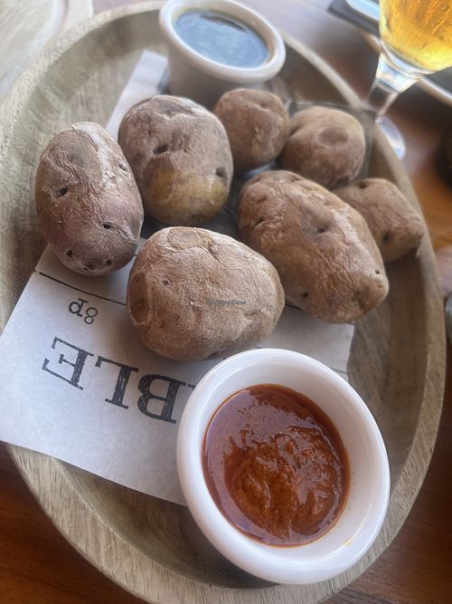 Canarian potatoes and mojo sauce   at Casa Playa Tenerife in Tenerife
