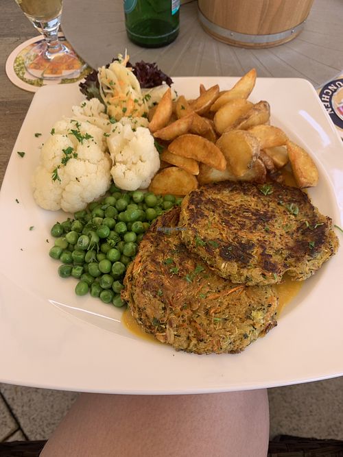 Zucchini Möhren Puffer  at Restaurant Seeterrasse in Flechtingen