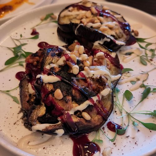 Aubergine dish that was phenomenal at Yafo in Bristol