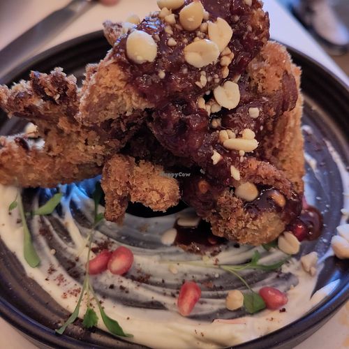 Oyster mushroom dish, yummy at Yafo in Bristol