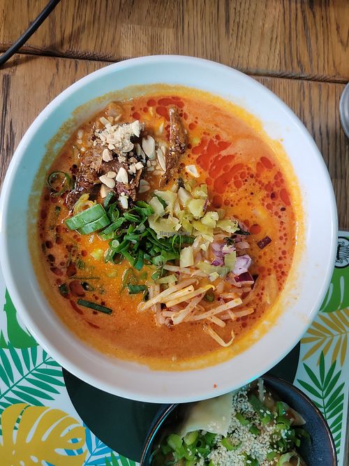 Spicy ramen at Yatta Vegan in Warsaw