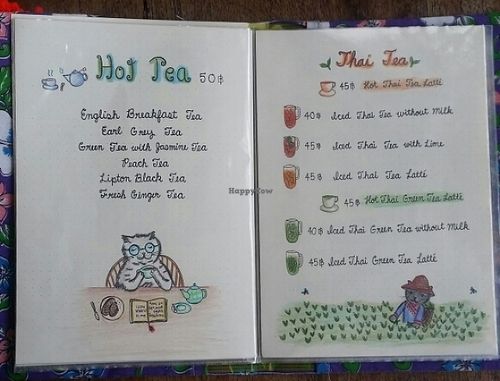 menu 6 at Taa Peng Cat Coffee and Eatery in Chiang Mai