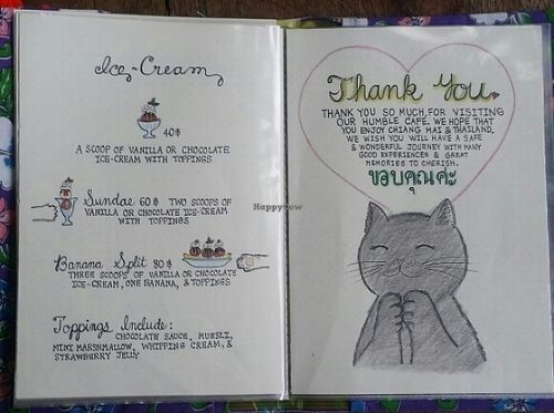 menu 9 at Taa Peng Cat Coffee and Eatery in Chiang Mai