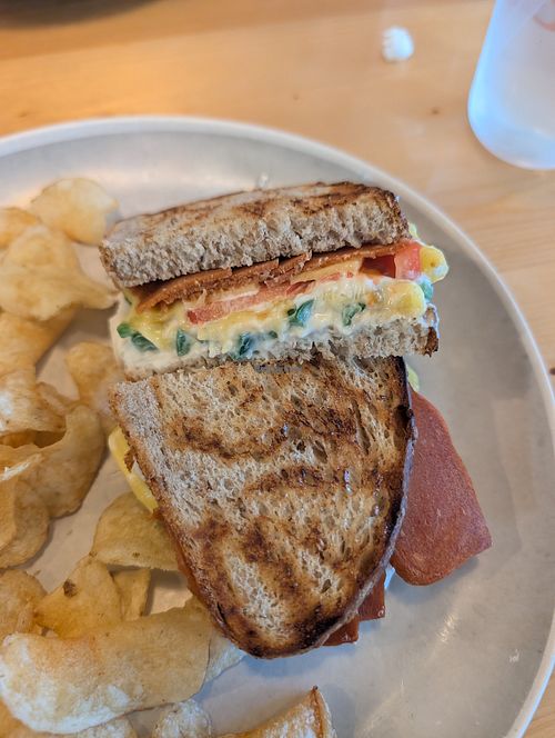 Vegan melt at Trenary Toast Cafe in Marquette