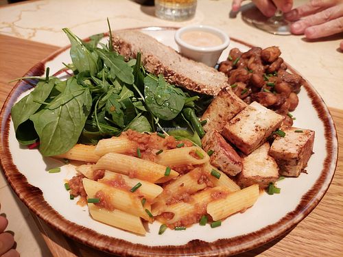 Combo plate 1 / grilled tofu as vegan protein at Margarito in Madrid