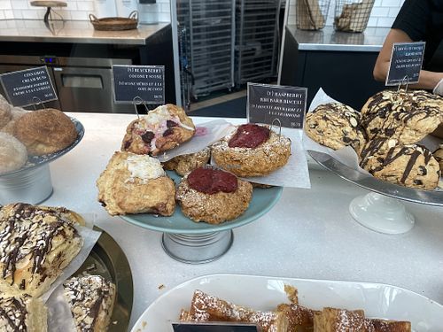 Vegan options clearly marked   at YVR - Purebread in Vancouver