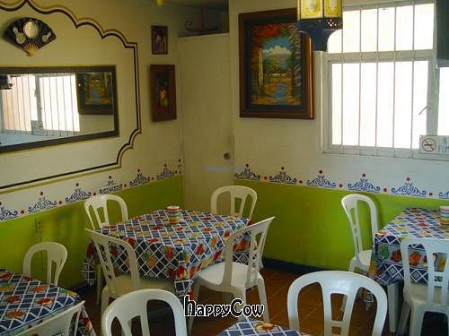 dining area at Govinda's in Morelia