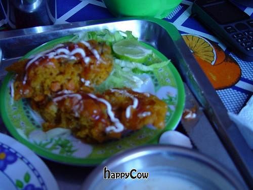 vegetable pakora at Govinda's in Morelia