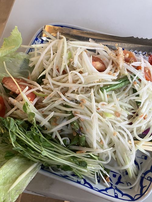 Green papaya salad  at Holy Basil in Parramatta