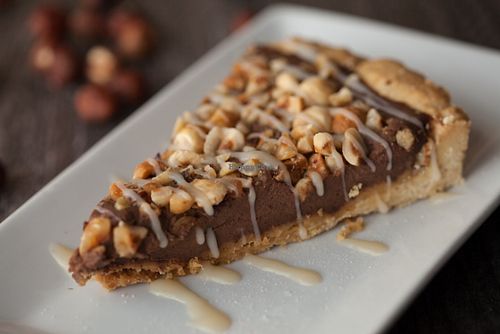 salted caramel hazelnut tart!  at Zest Kitchen & Bar in Salt Lake City