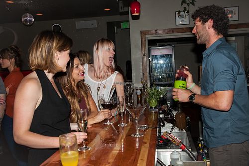 hanging at the bar at Zest Kitchen & Bar in Salt Lake City