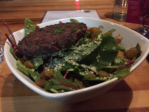 super green salad with black bean patty was okay at Zest Kitchen & Bar in Salt Lake City