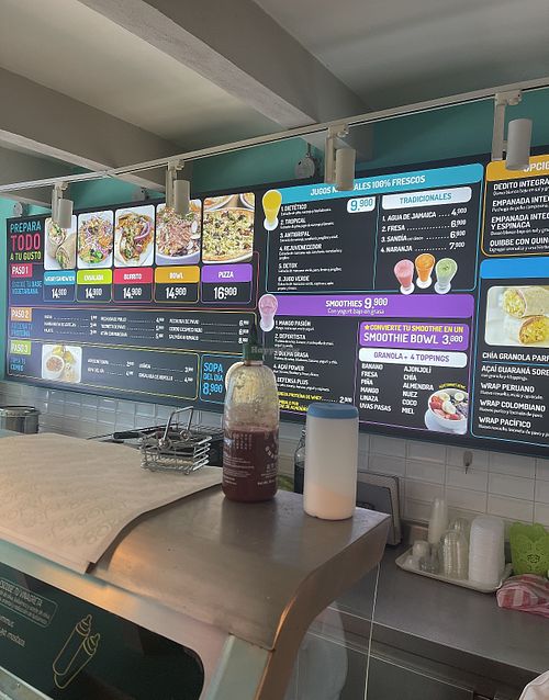 Menu board   at Gokela - Bocagrande in Cartagena