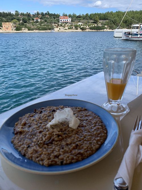 Risotto with mushrooms  at Captain's Cabin Restaurant in Kefalonia